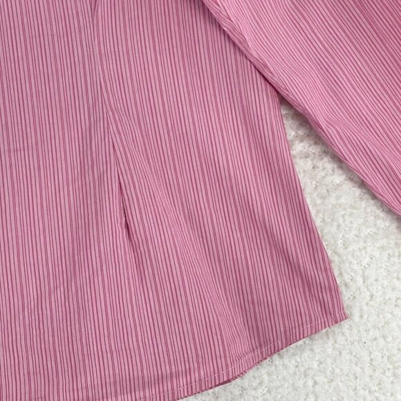 J. Jill Pink Striped Button-Up Shirt‎ Womens Long Sleeve Stretch Size Large - Picture 16 of 16